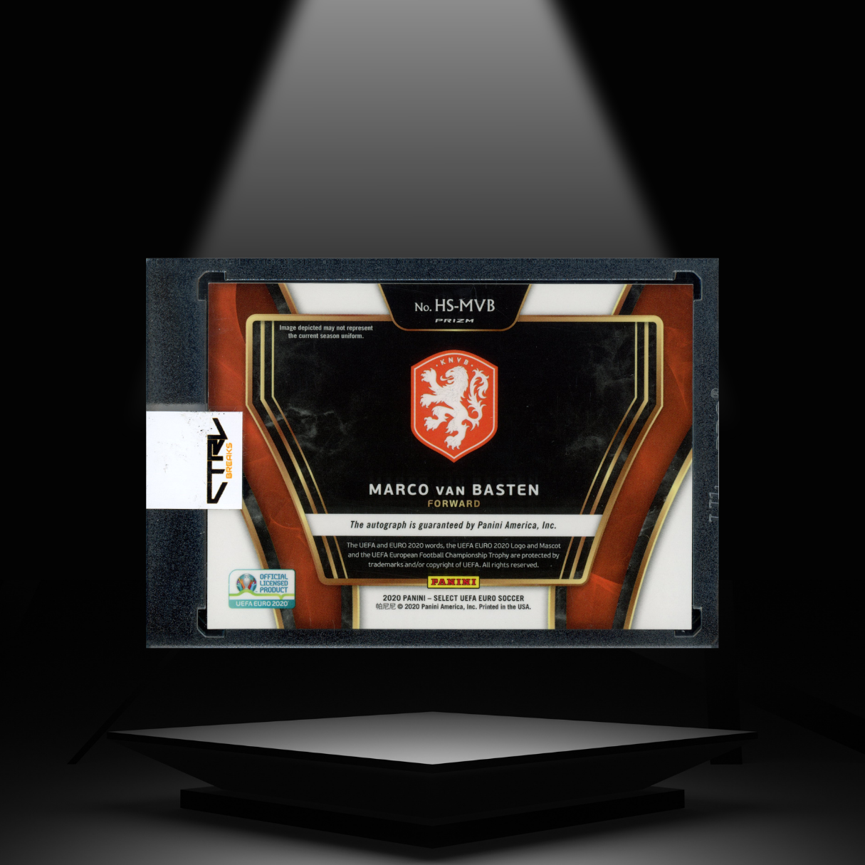 2020 PANINI SELECT UEFA EURO MARCO VAN BASTEN AUTOGRAPH