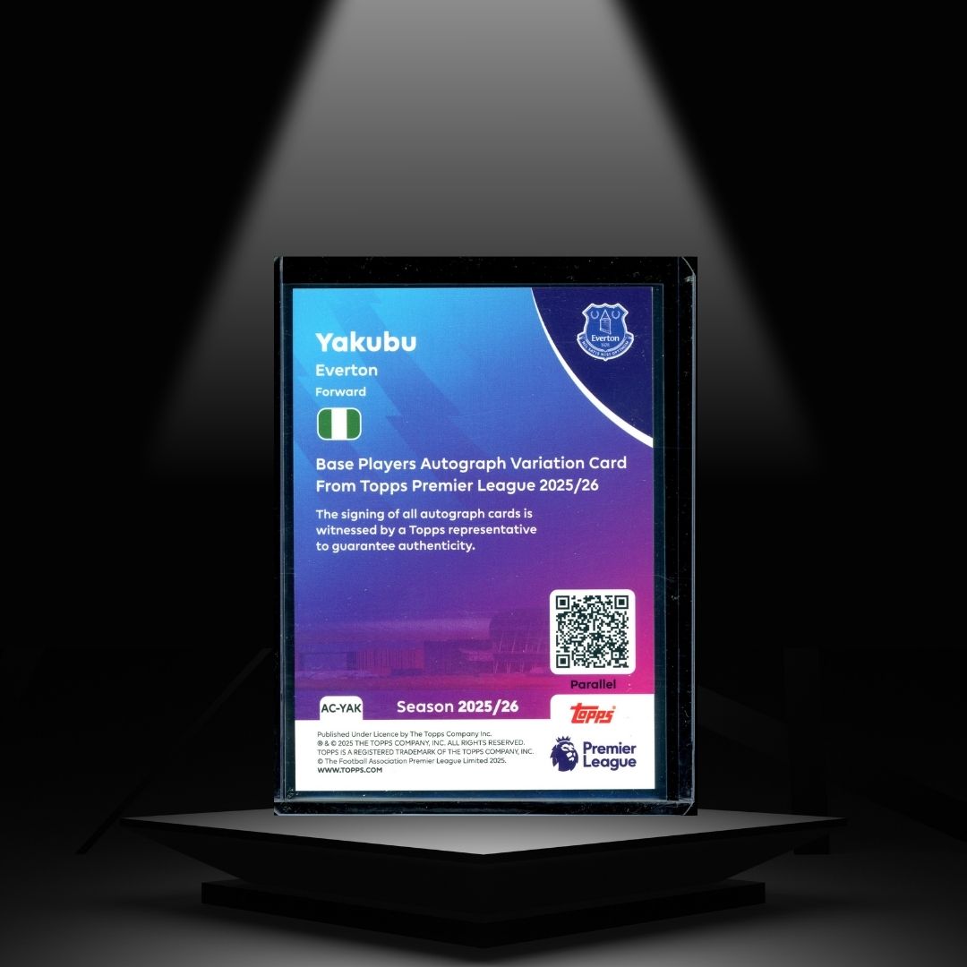 2025-26 TOPPS PREMIER LEAGUE YAKUBU #/150 AUTOGRAPH