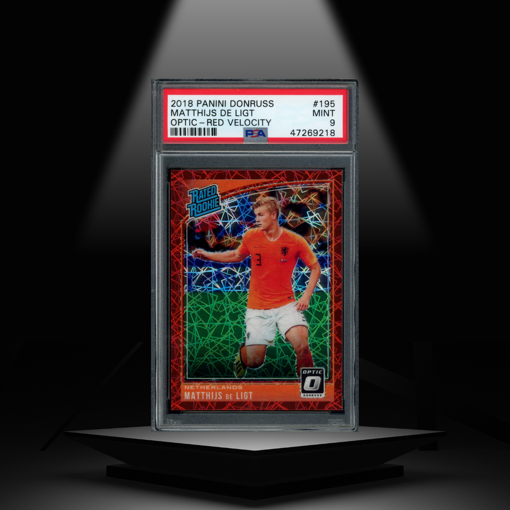 2018-19 PANINI DONRUSS MATTHIJS DE LIGT #/50 PSA9 RC