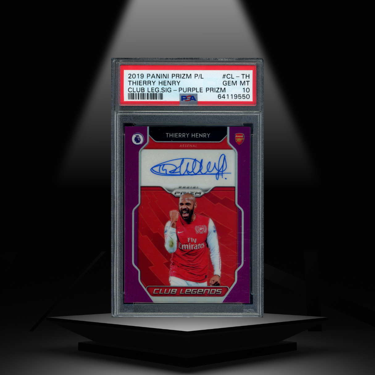 2019-20 PANINI PRIZM THIERRY HENRY #/50 PSA10 AUTOGRAPH