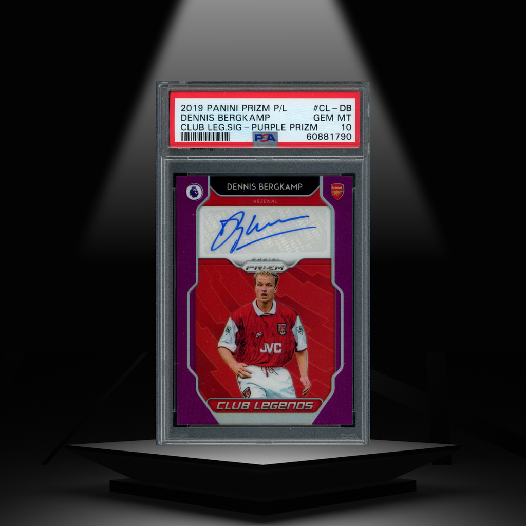 2019-20 PANINI PRIZM DENNIS BERGKAMP #/99 PSA10 AUTOGRAPH