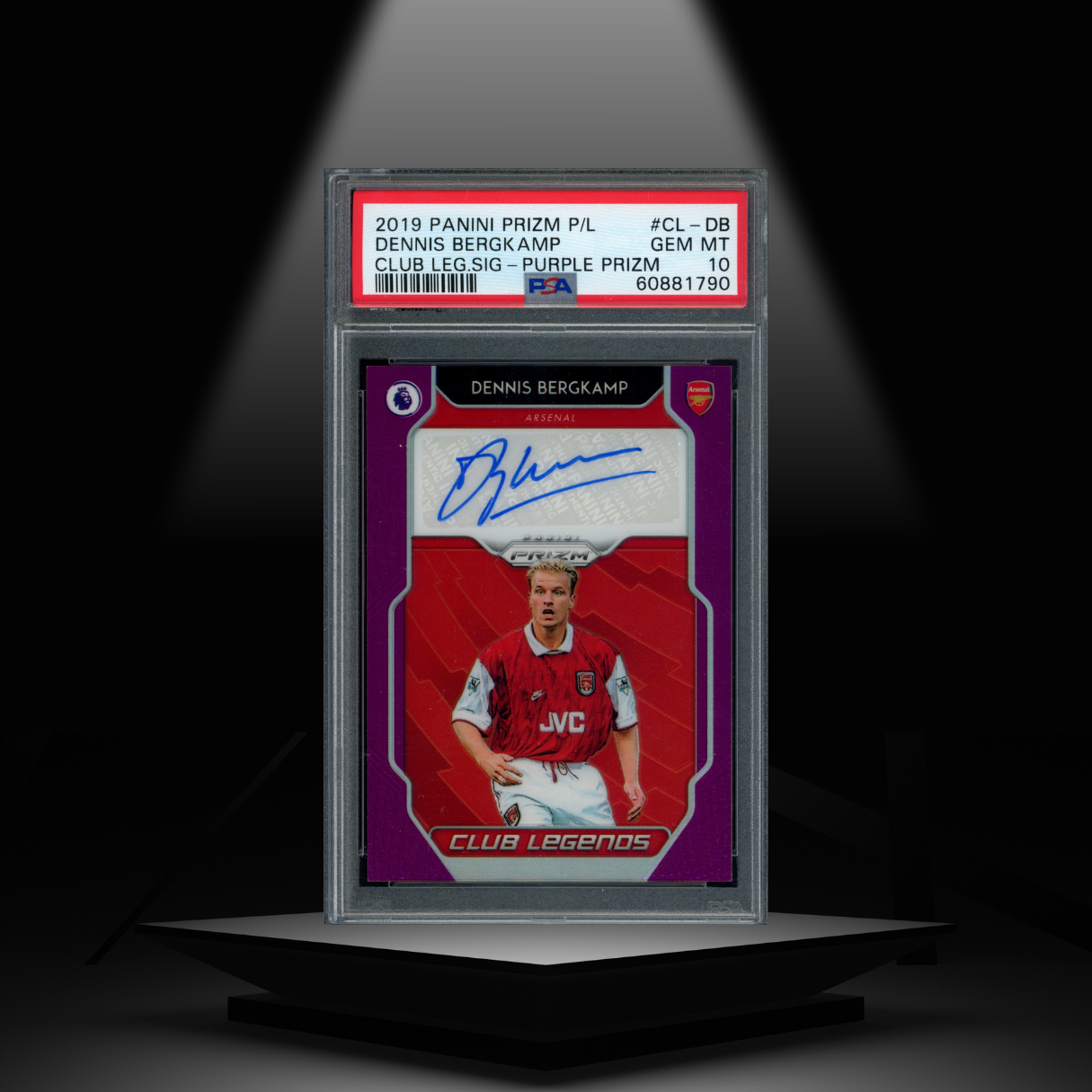 2019-20 PANINI PRIZM DENNIS BERGKAMP #/99 PSA10 AUTOGRAPH