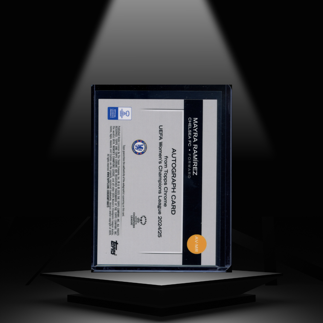 2024-25 TOPPS CHROME UWCL MAYRA RAMIREZ #/25 RC AUTOGRAPH