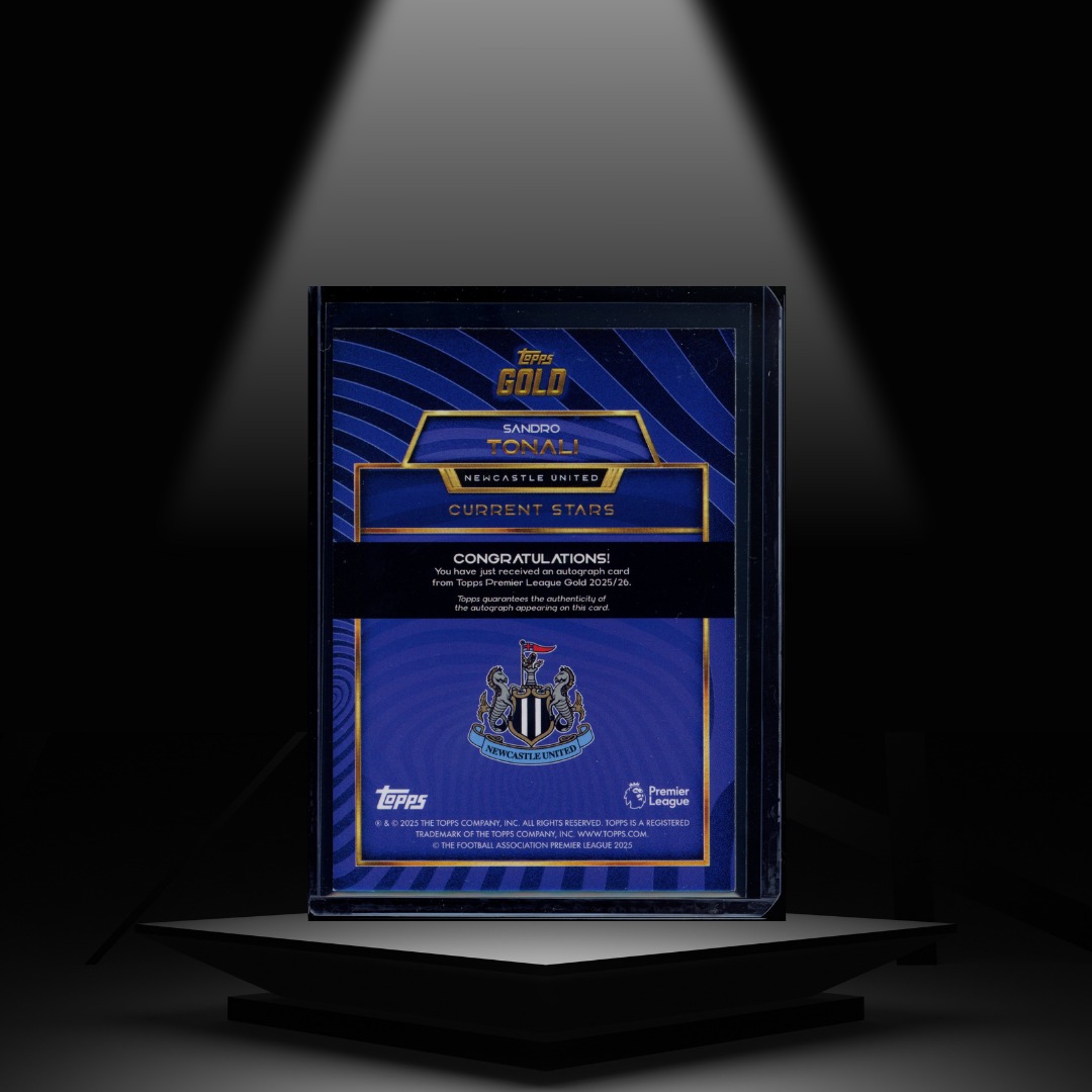 2025-26 TOPPS GOLD EPL SANDRO TONALI #/99 AUTOGRAPH
