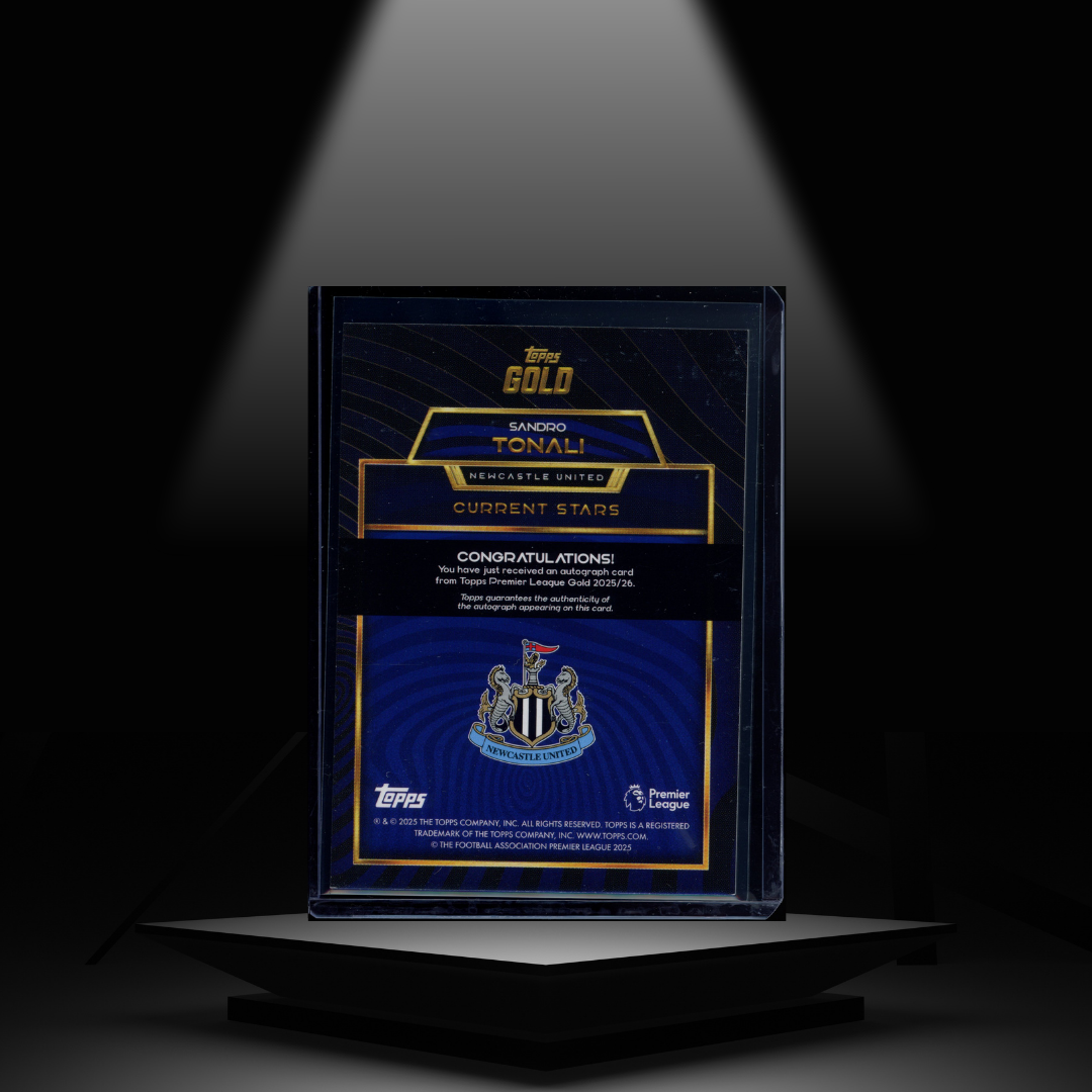 2025-26 TOPPS GOLD EPL SANDRO TONALI AUTOGRAPH
