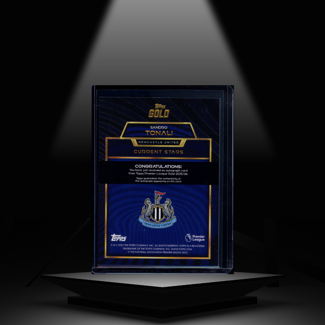2025-26 TOPPS GOLD EPL SANDRO TONALI AUTOGRAPH