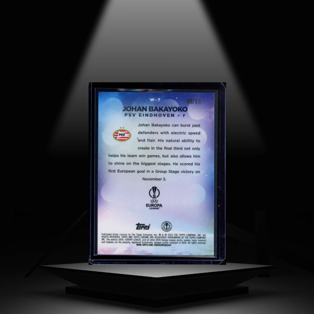2022-23 TOPPS SAPPHIRE UCC JOHAN BAKAYOKO #/15 RC