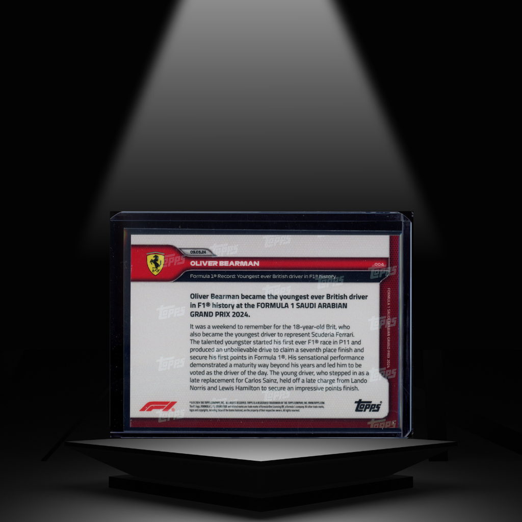 2024 TOPPS NOW OLIVER BEARMAN #/10