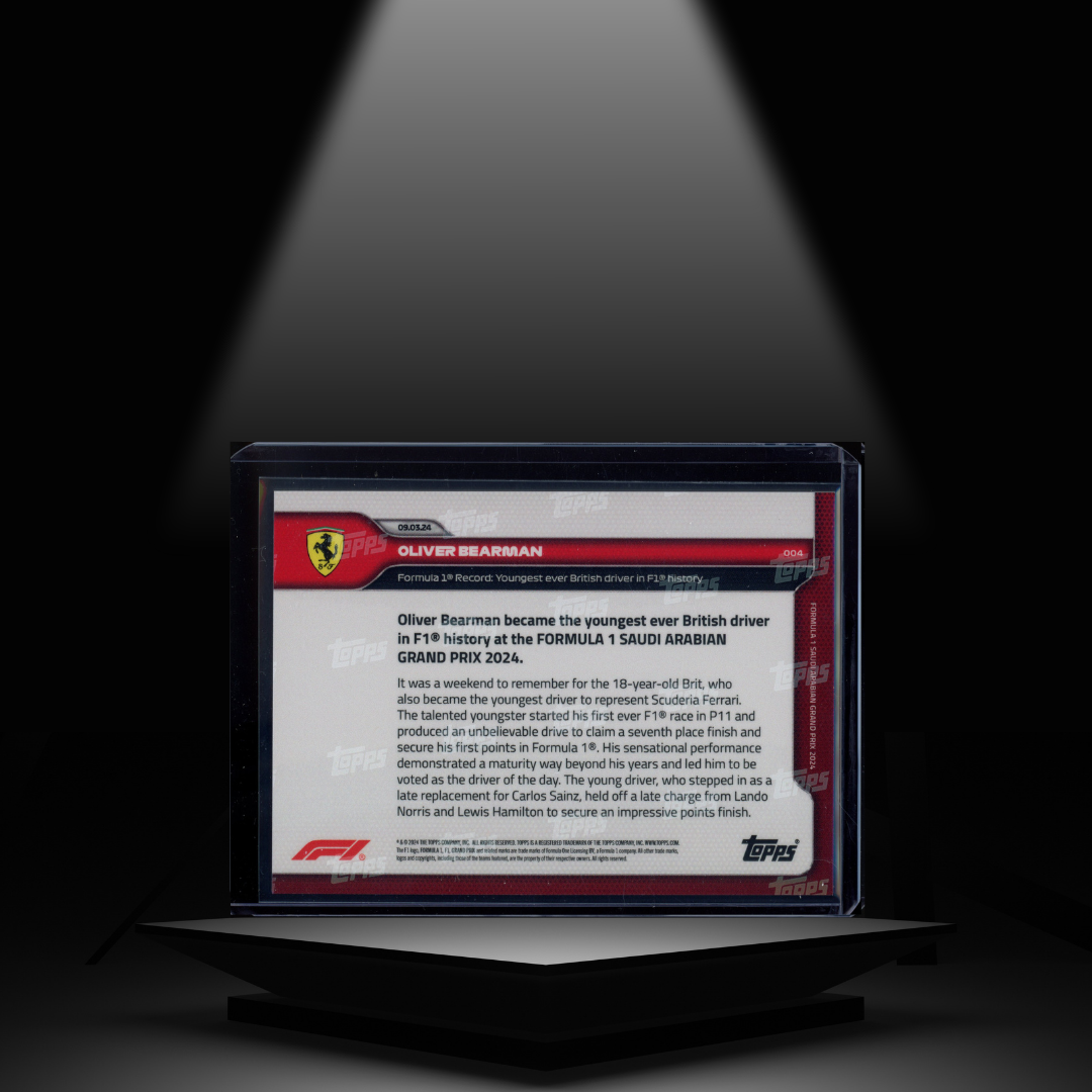 2024 TOPPS NOW OLIVER BEARMAN #/10