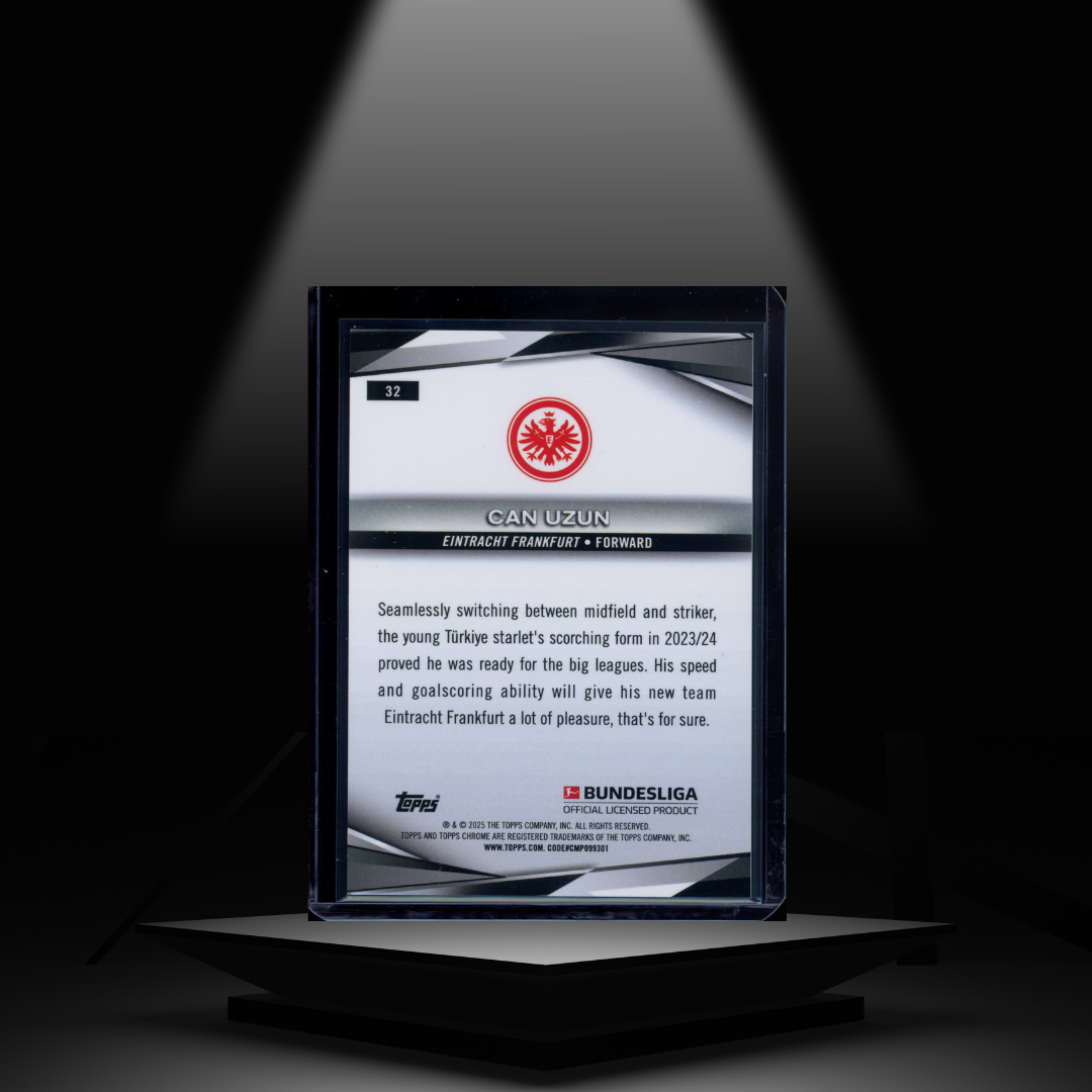 2024-25 TOPPS CHROME BUNDESLIGA CAN UZUN #/250 RC