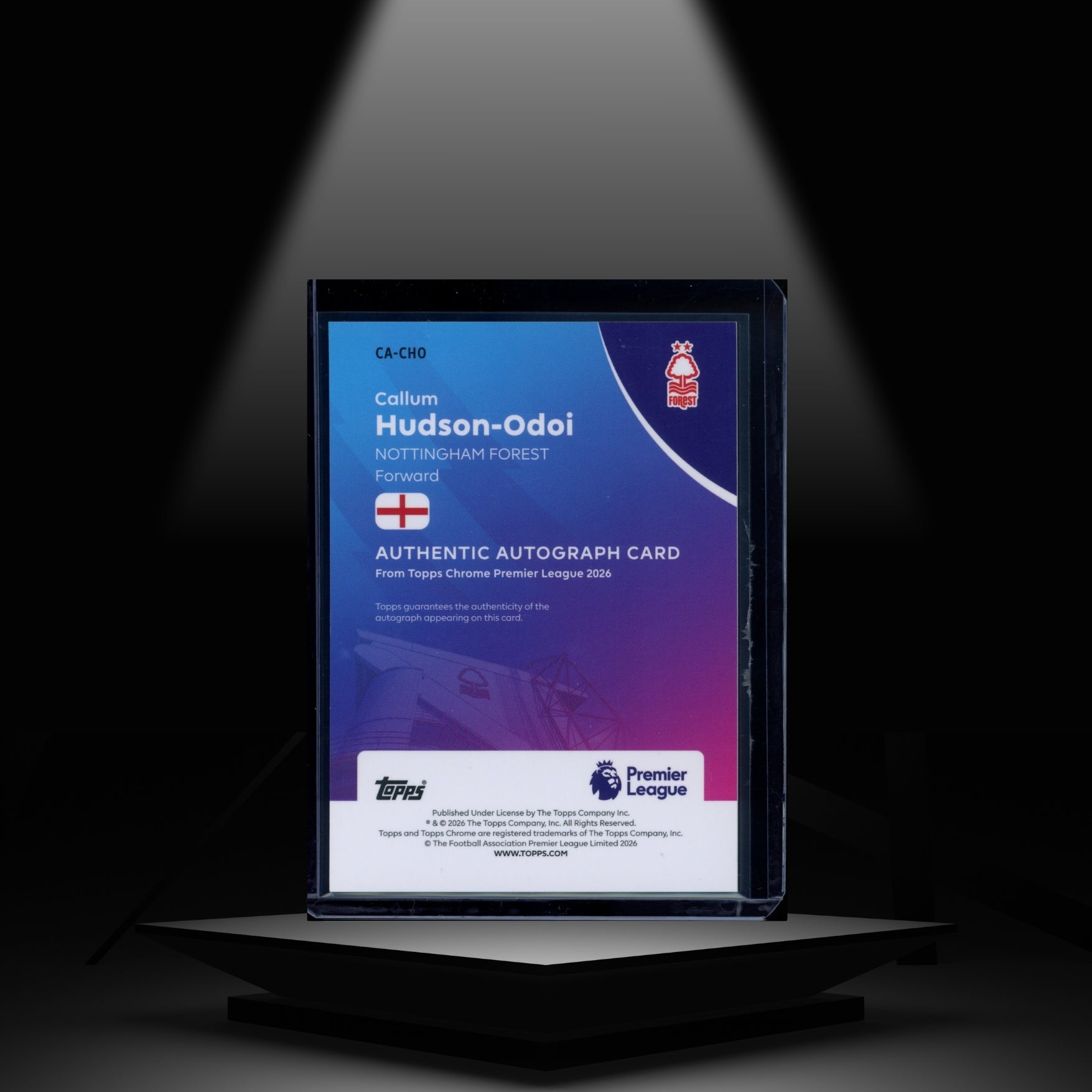 2026 TOPPS CHROME PREMIER LEAGUE CALLUM HUDSON-ODOI #/10 AUTOGRAPH