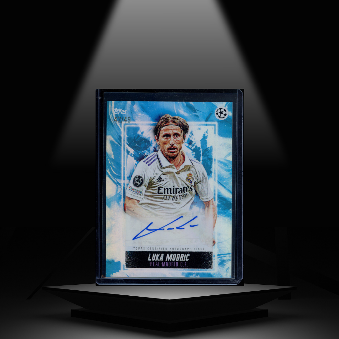 2022-23 TOPPS JUDE BELLINGHAM PLATINUM CURATED SET LUKA MODRIC #/49 AUTOGRAPH