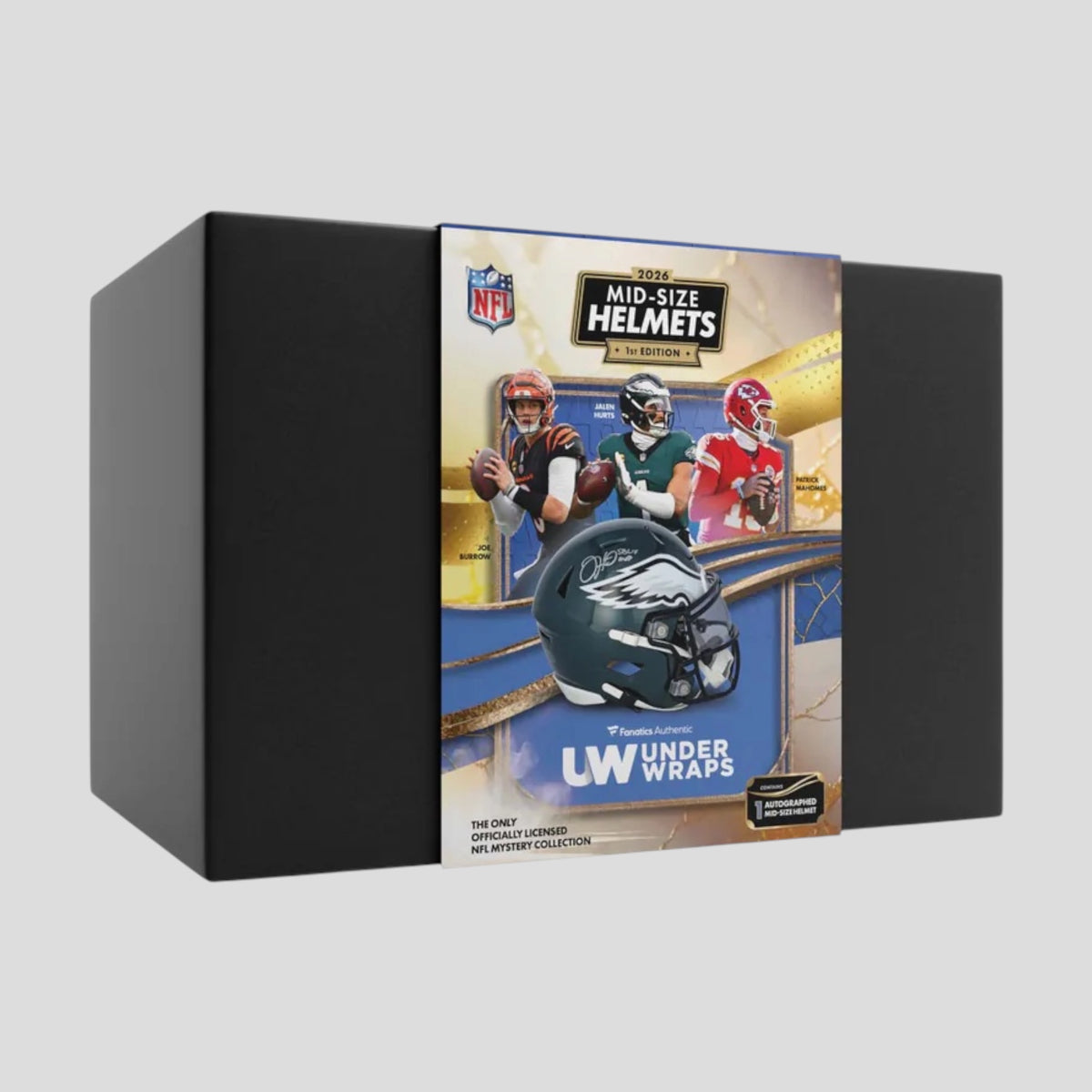 2026 FANATICS AUTHENTIC UNDER WRAPS NFL MID-SIZE HELMETS 1ST EDITION