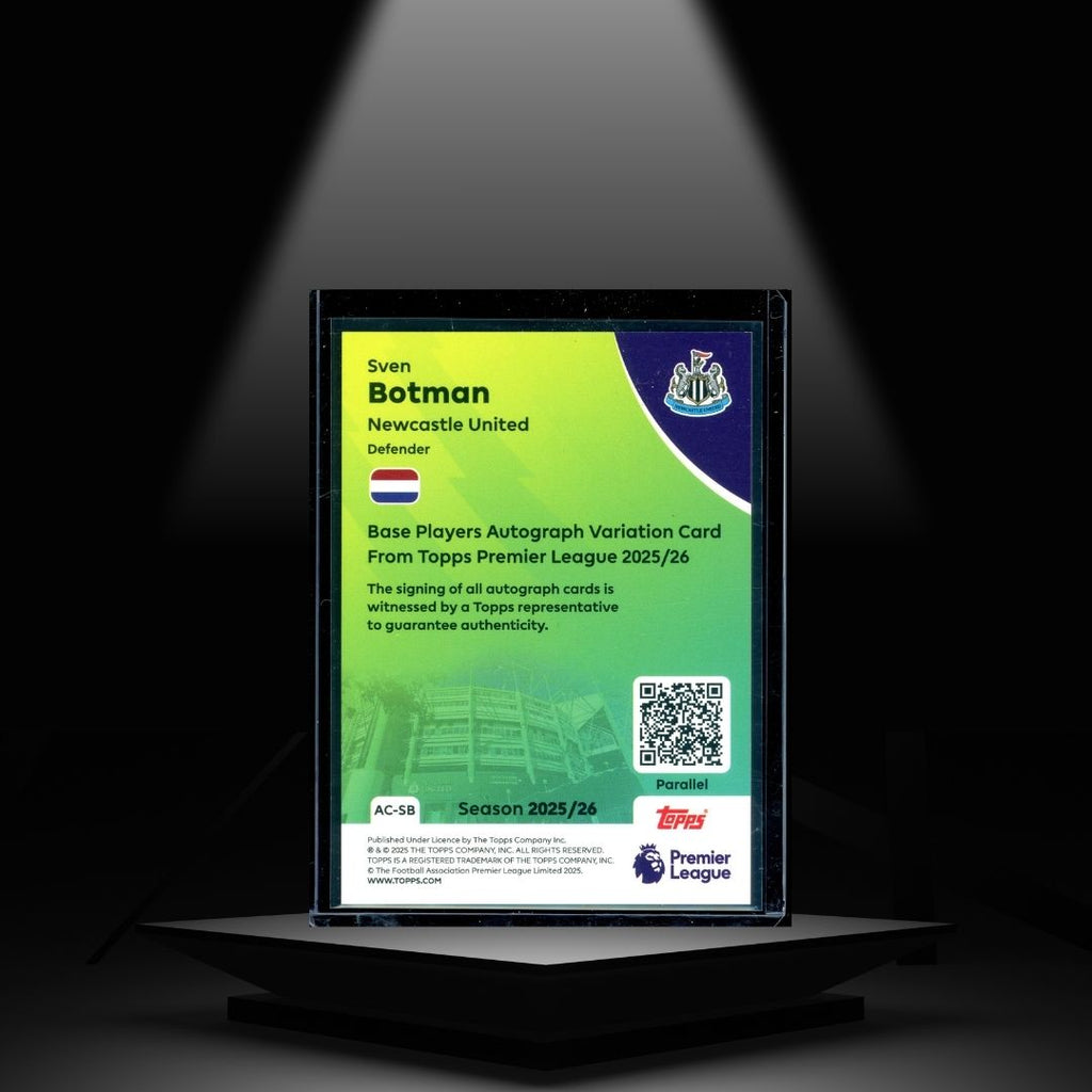 2025-26 TOPPS PREMIER LEAGUE SVEN BOTMAN #/75 AUTOGRAPH