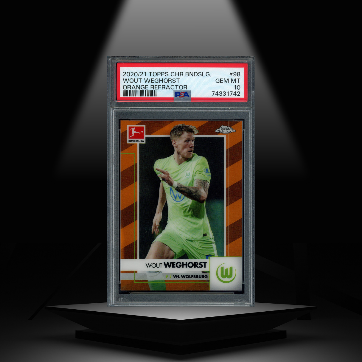 2020-21 TOPPS CHROME BUNDESLIGA WOUT WEGHORST #/25 PSA10