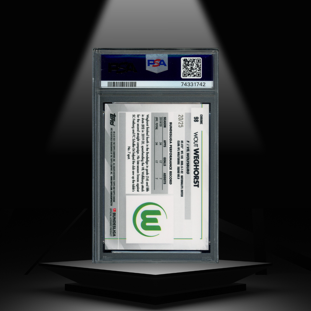 2020-21 TOPPS CHROME BUNDESLIGA WOUT WEGHORST #/25 PSA10