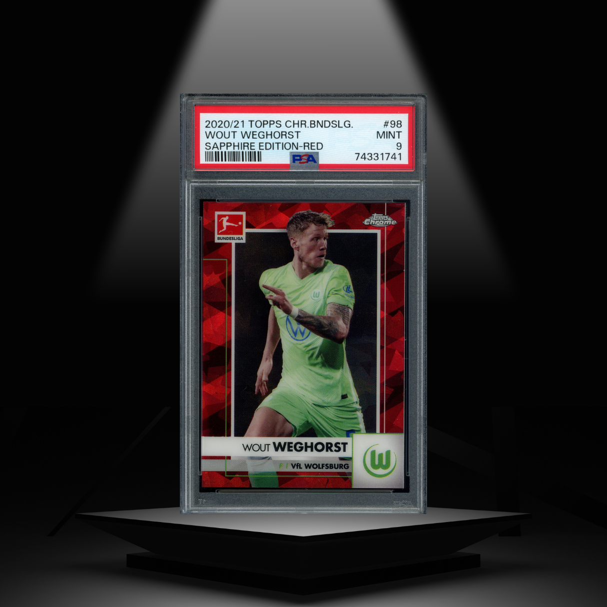 2020-21 TOPPS CHROME BUNDESLIGA WOUT WEGHORST #/5 PSA9