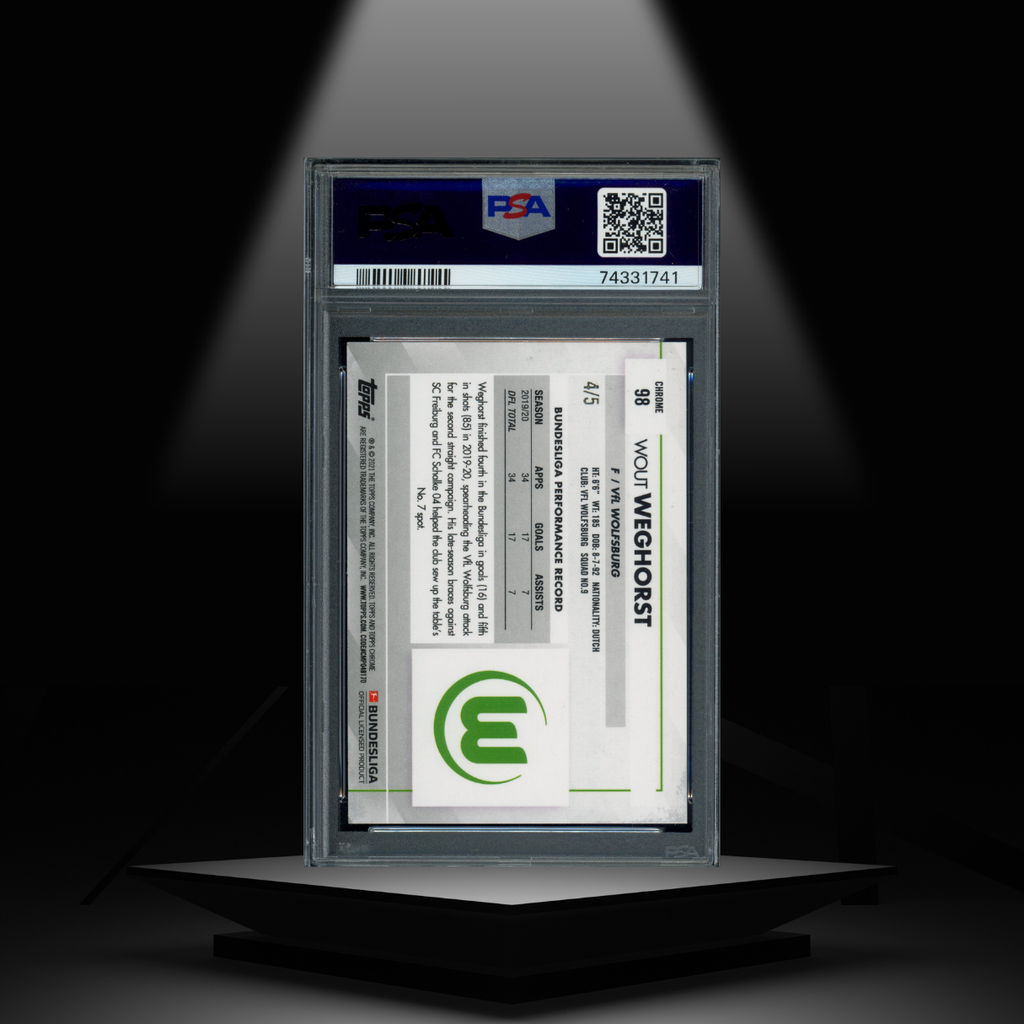 2020-21 TOPPS CHROME BUNDESLIGA WOUT WEGHORST #/5 PSA9