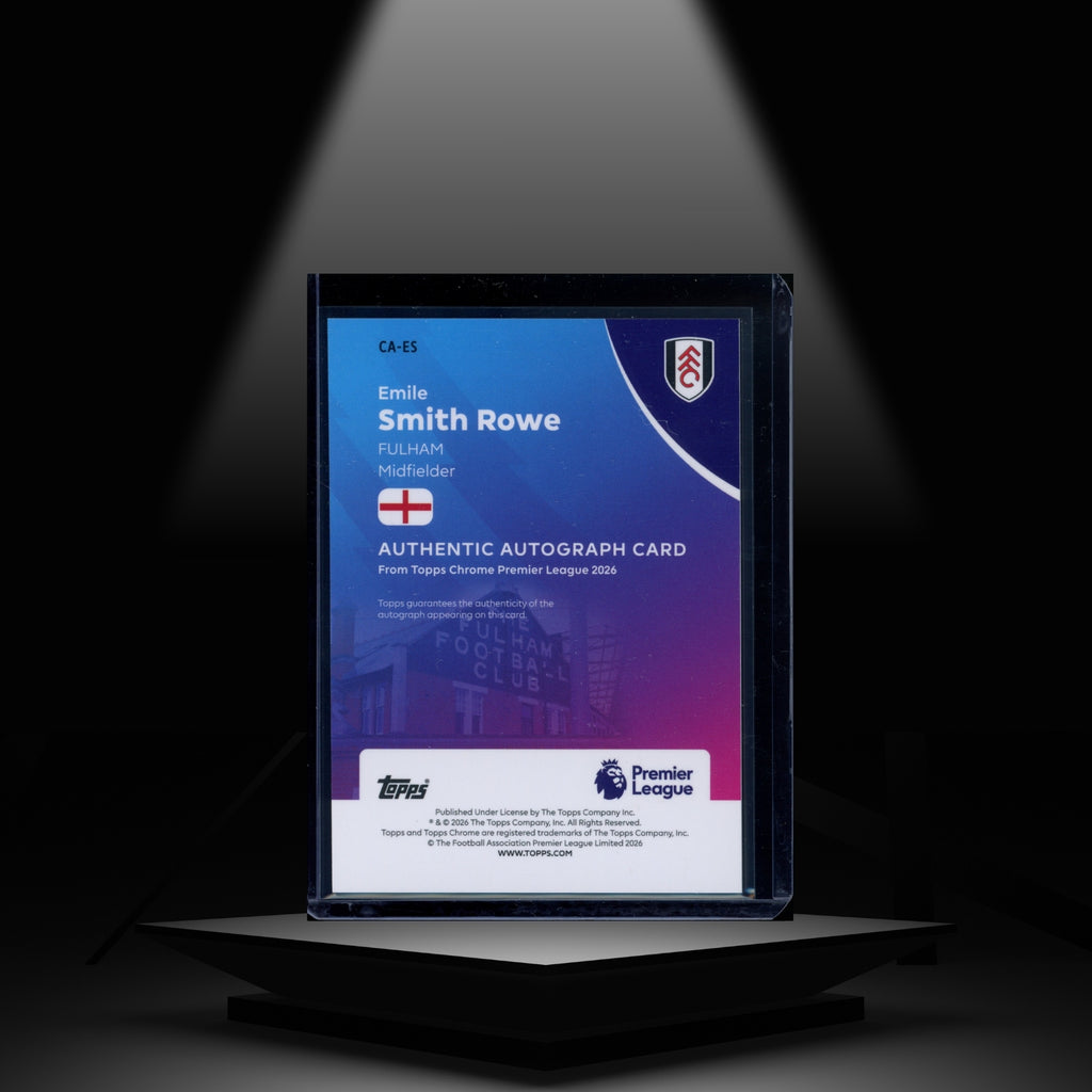 2026 TOPPS CHROME PREMIER LEAGUE EMILE SMITH ROWE AUTOGRAPH