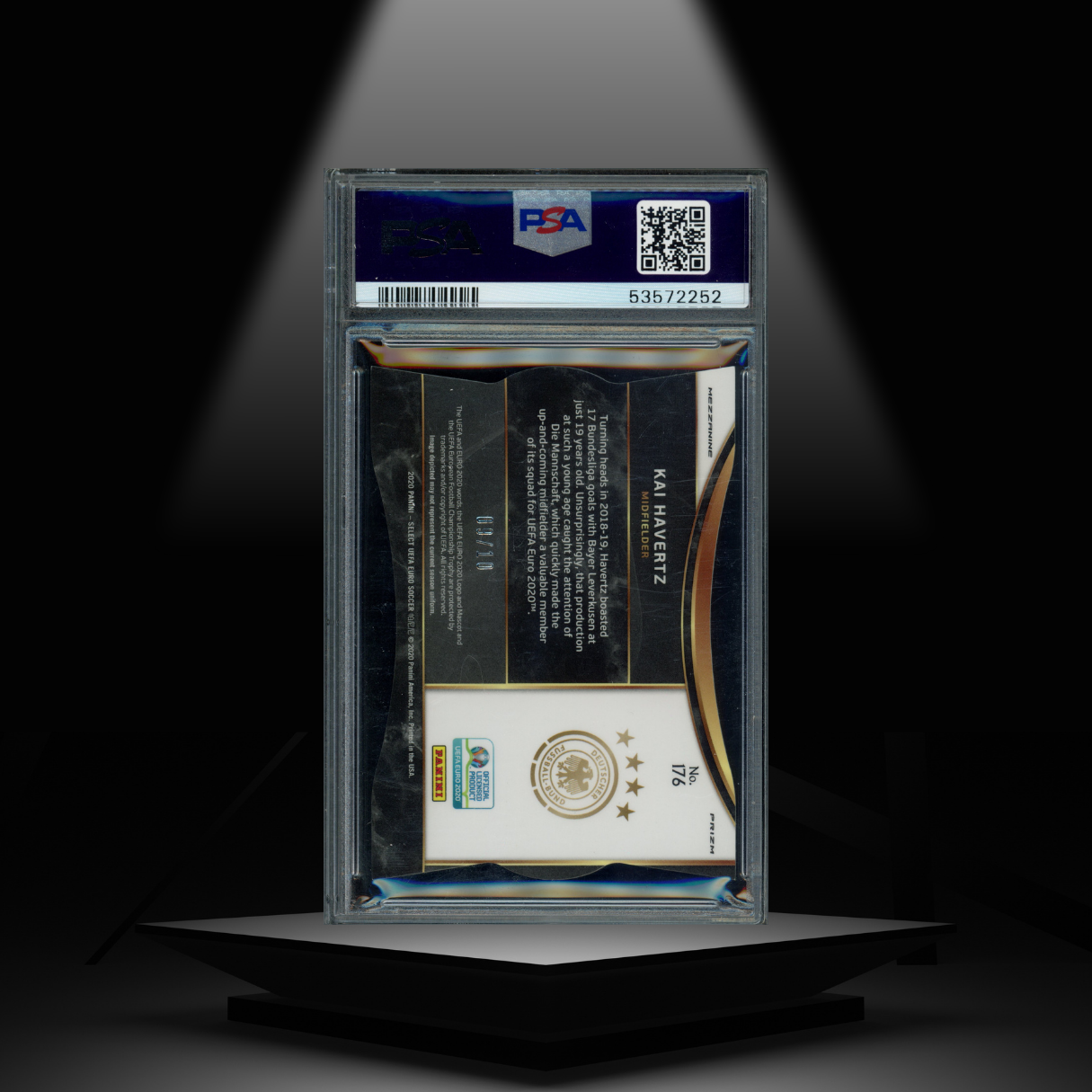 2020 PANINI SELECT UEFA EURO KAI HAVERTZ #/10 PSA9 DIE CUT SP