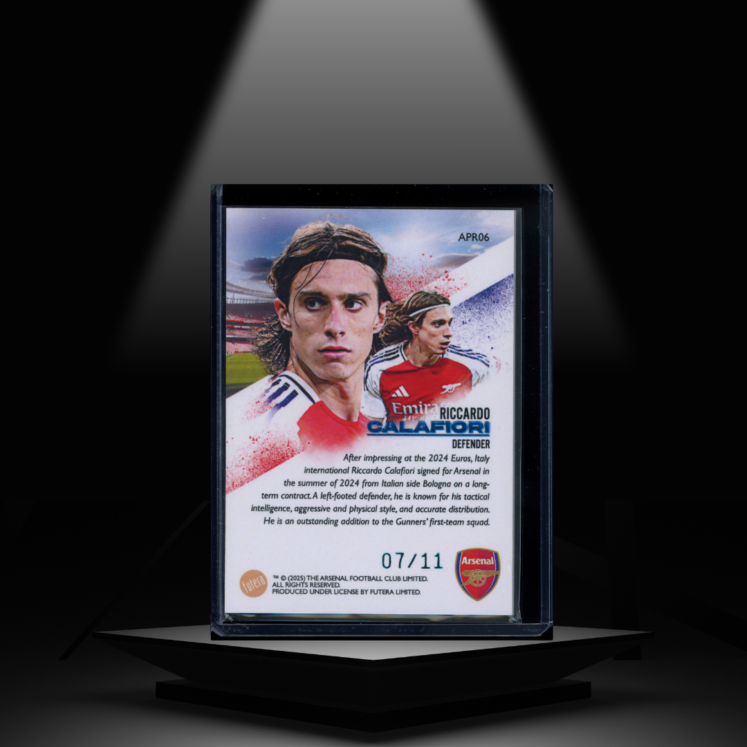 2024-25 FUTERA CLUB FX ARSENAL FC RICCARDO CALAFIORI #/11