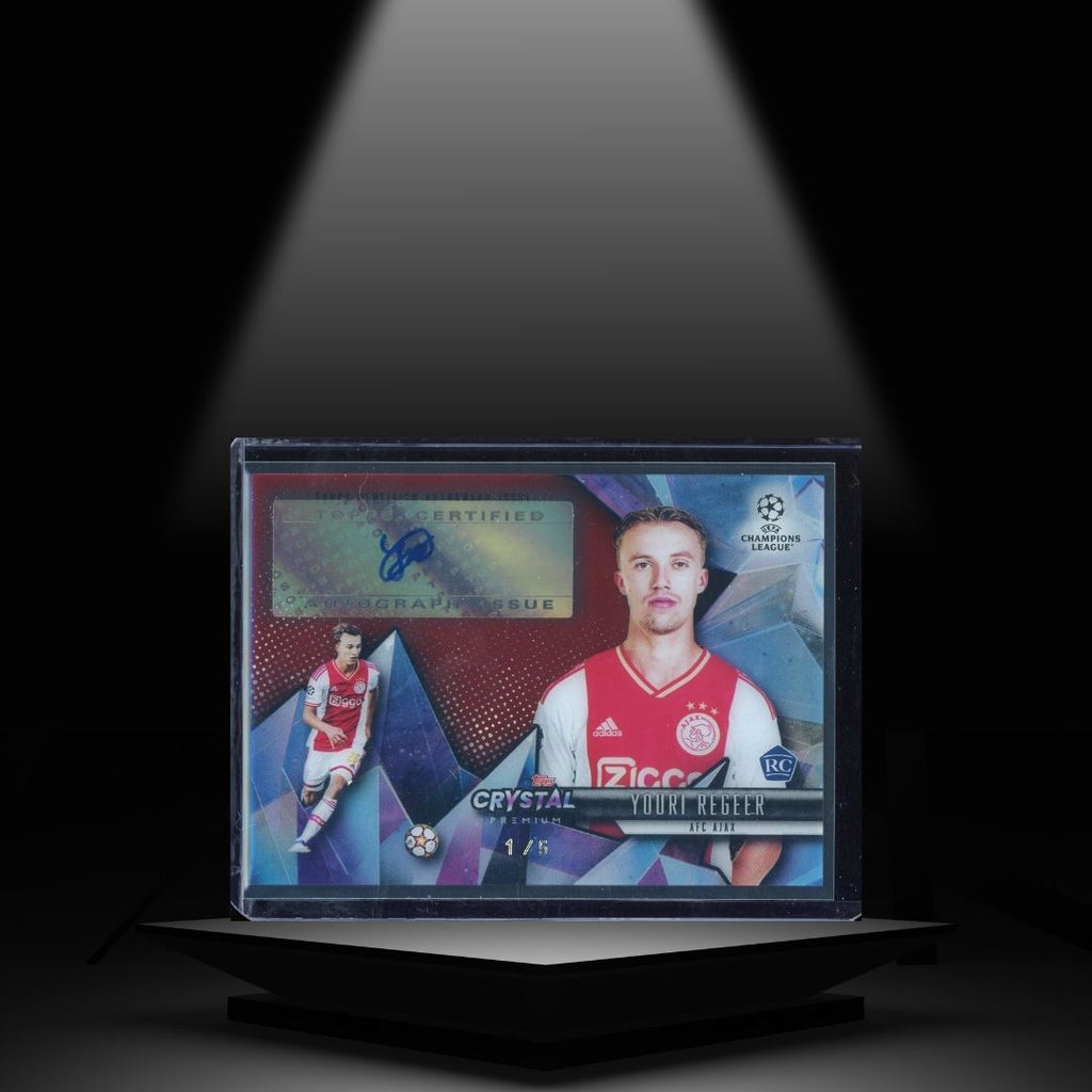 2022-23 TOPPS CRYSTAL UCC YOURI REGEER #/5 RC AUTOGRAPH