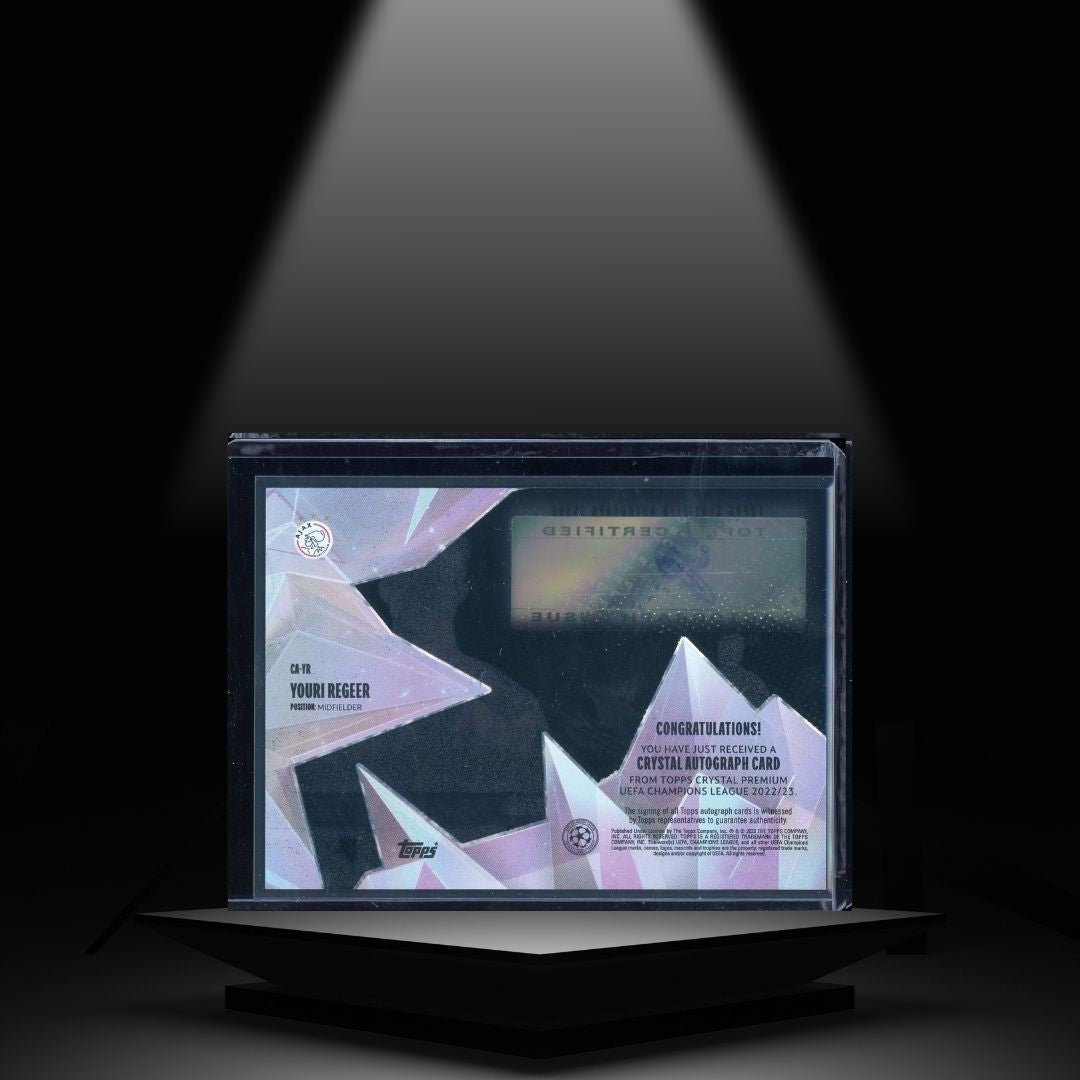 2022-23 TOPPS CRYSTAL UCC YOURI REGEER #/50 RC AUTOGRAPH