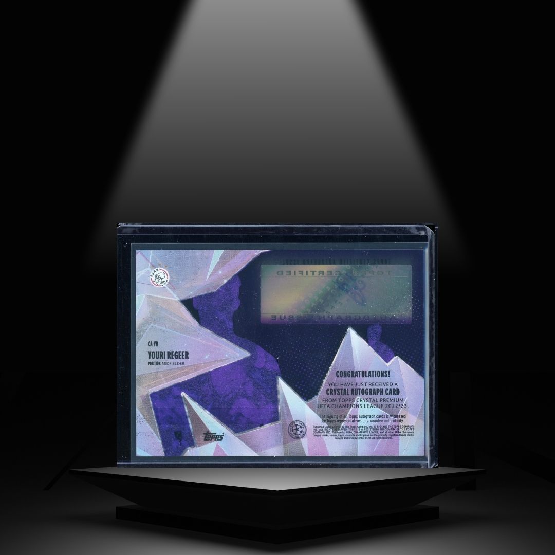2022-23 TOPPS CRYSTAL UCC YOURI REGEER #/99 RC AUTOGRAPH