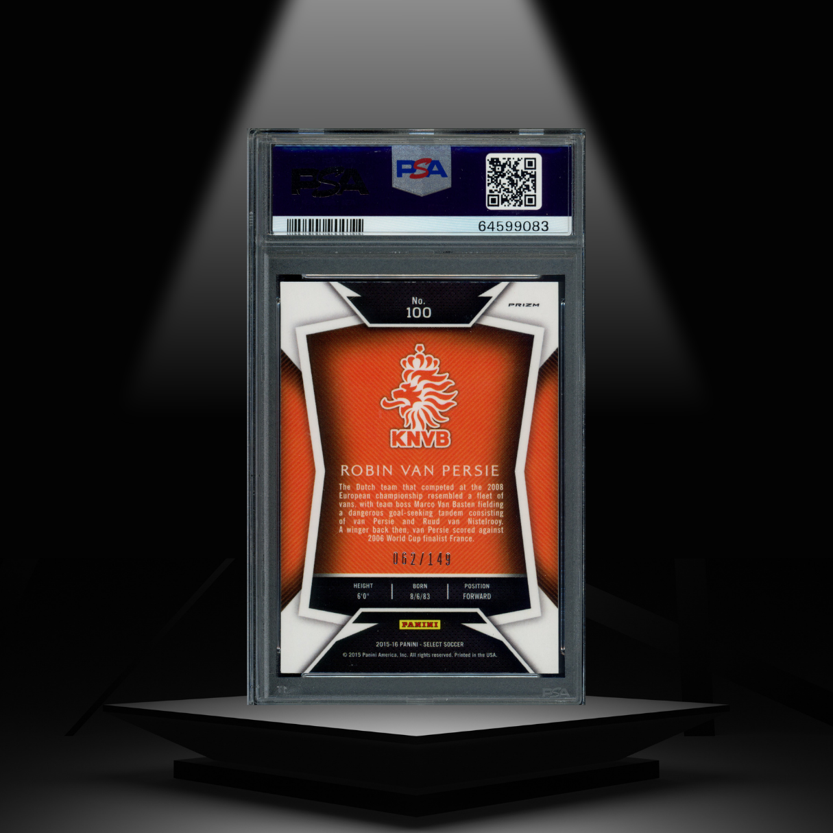 2015-16 PANINI SELECT ROBIN VAN PERSIE #/149 PSA10