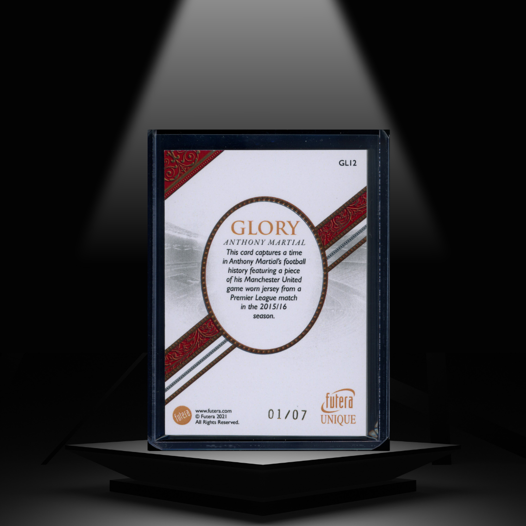 2021-22 FUTERA UNIQUE WORLD FOOTBALL ANTHONY MARTIAL #/07 PATCH