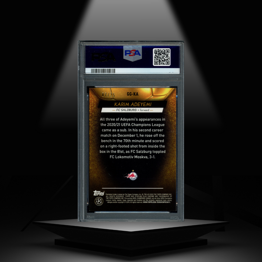 2021-22 TOPPS STADIUM CLUB CHROME KARIM ADEYEMI #/25 PSA9