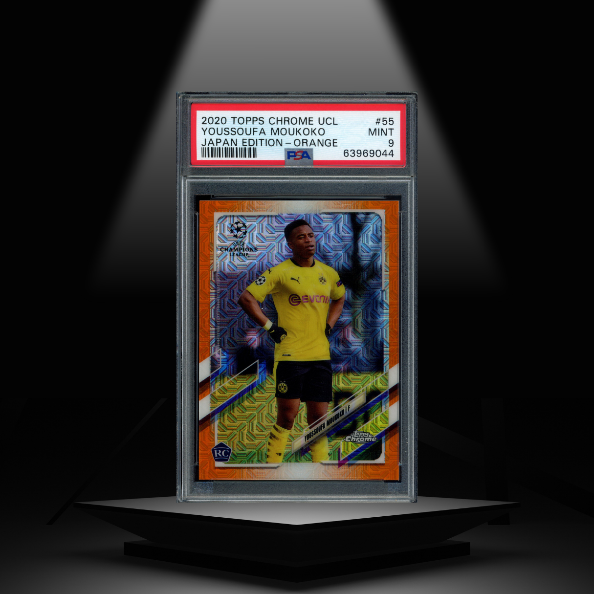2020-21 TOPPS CHROME JAPAN YOUSSOUFA MOUKOKO #/25 PSA9 RC