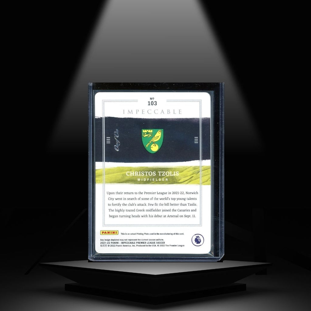 2021-22 PANINI IMPECCABLE CHRISTOS TZOLIS 1/1 RC