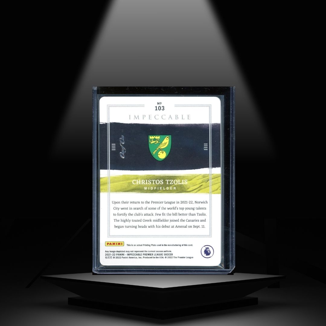 2021-22 PANINI IMPECCABLE CHRISTOS TZOLIS 1/1 RC