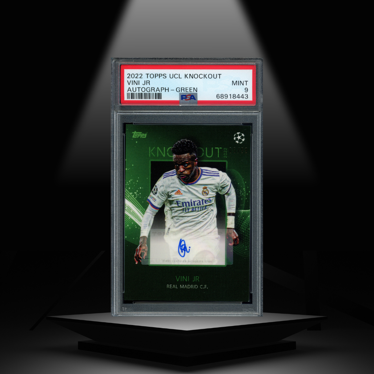 2022 TOPPS UCL KNOCKOUT VINI JR #/99 PSA9 AUTOGRAPH