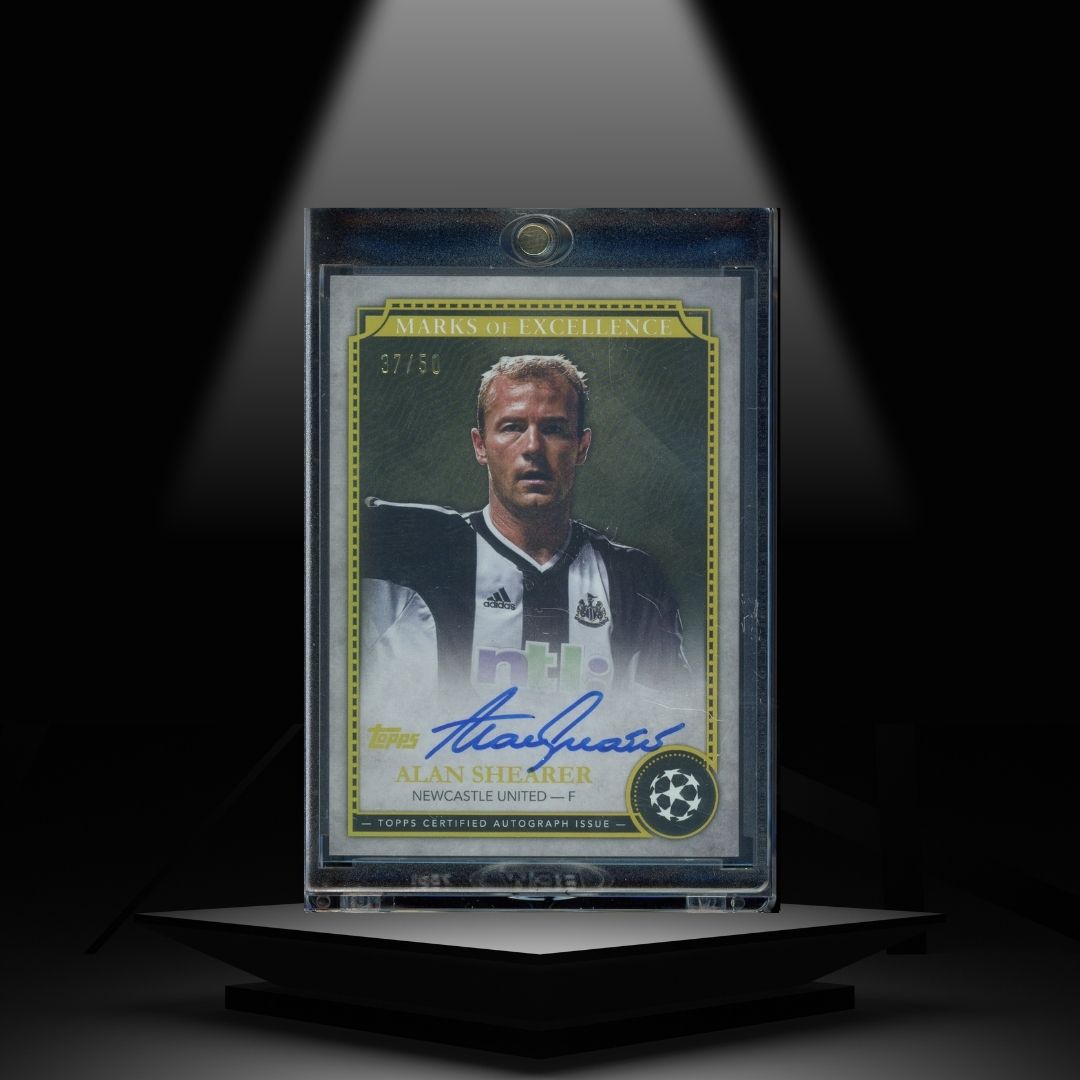 2023-24 TOPPS MERLIN UCC ALAN SHEARER #/50 AUTOGRAPH