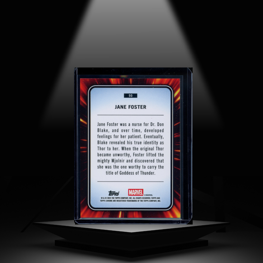 2025 TOPPS CHROME MARVEL JANE FOSTER #/299