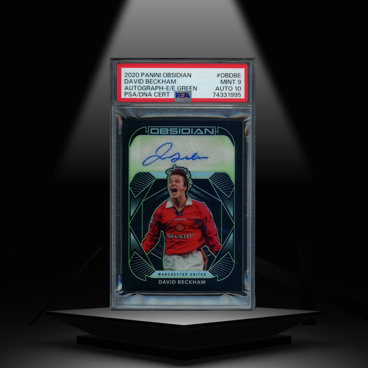 2020-21 PANINI OBSIDIAN DAVID BECKHAM #/10 PSA9 AUTOGRAPH PSA10