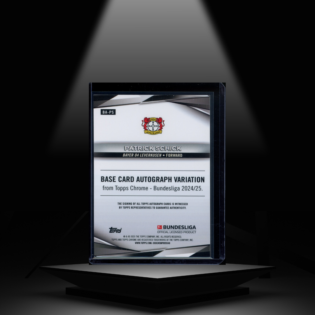 2024-25 TOPPS SAPPHIRE BUNDESLIGA PATRIK SCHICK #/25 AUTOGRAPH