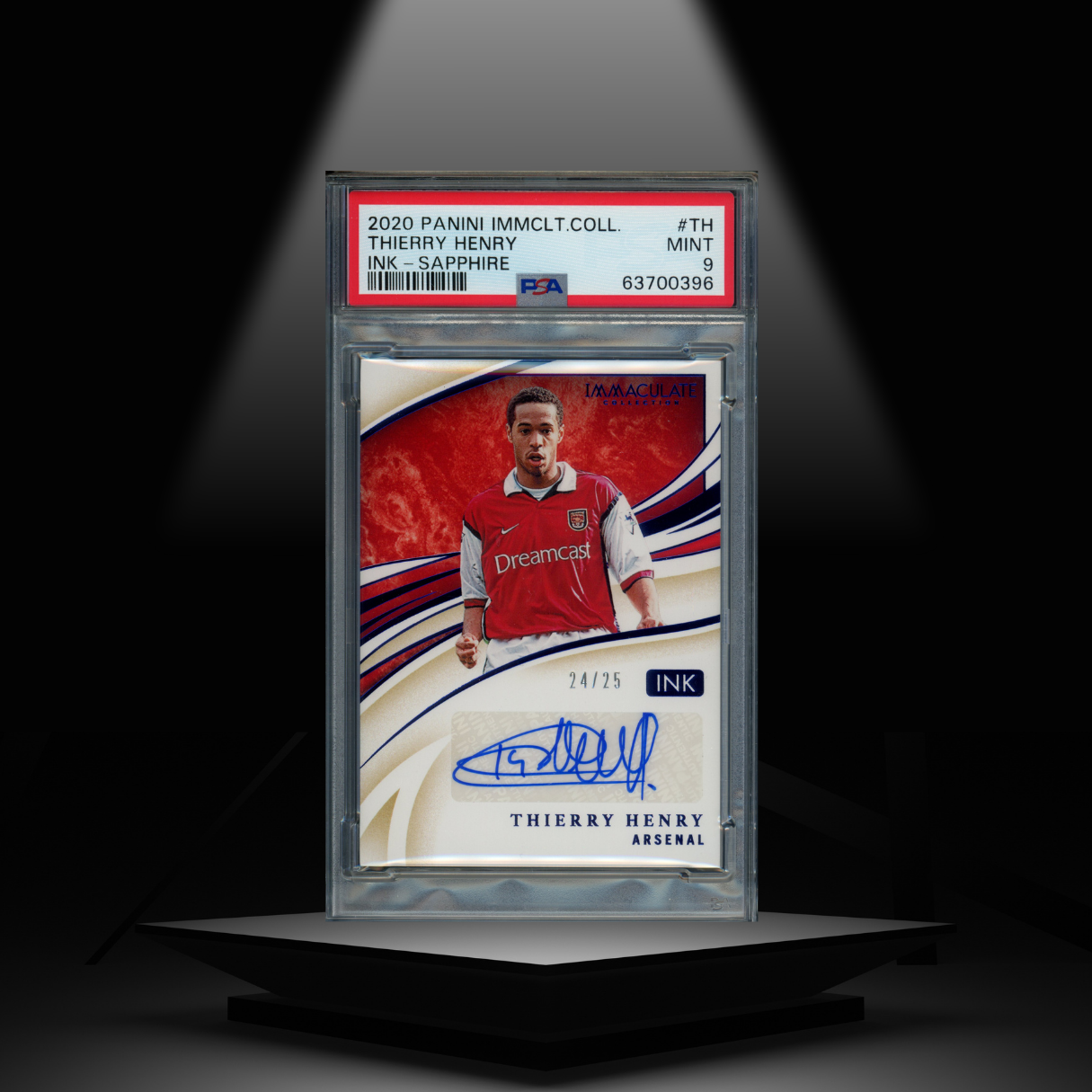 2020 PANINI IMMACULATE THIERRY HENRY #/25 PSA9 AUTOGRAPH