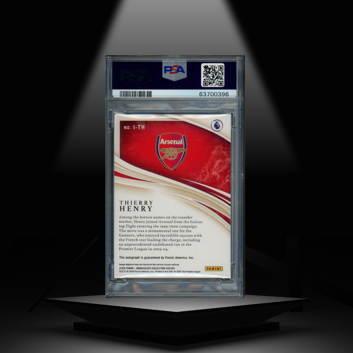 2020 PANINI IMMACULATE THIERRY HENRY #/25 PSA9 AUTOGRAPH