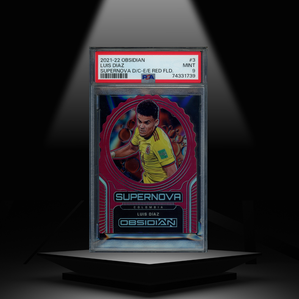 2021-22 PANINI OBSIDIAN LUIS DIAZ #/10 PSA9 DIE CUT