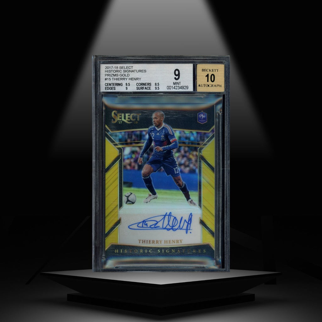 2017-18 PANINI SELECT THIERRY HENRY #/10 BGS9 AUTOGRAPH BGS10