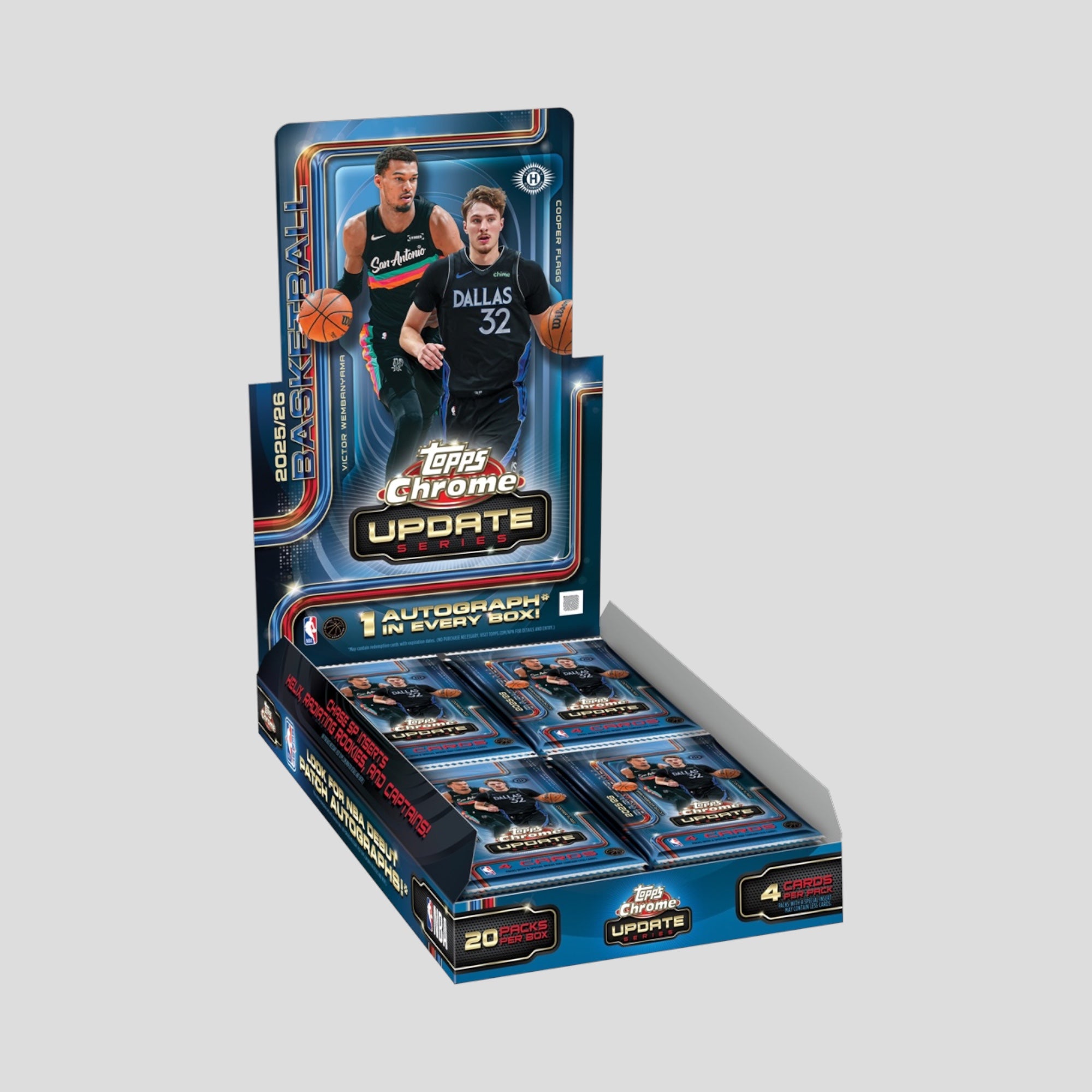 2025-26 TOPPS CHROME UPDATES BASKETBALL HOBBY BOX