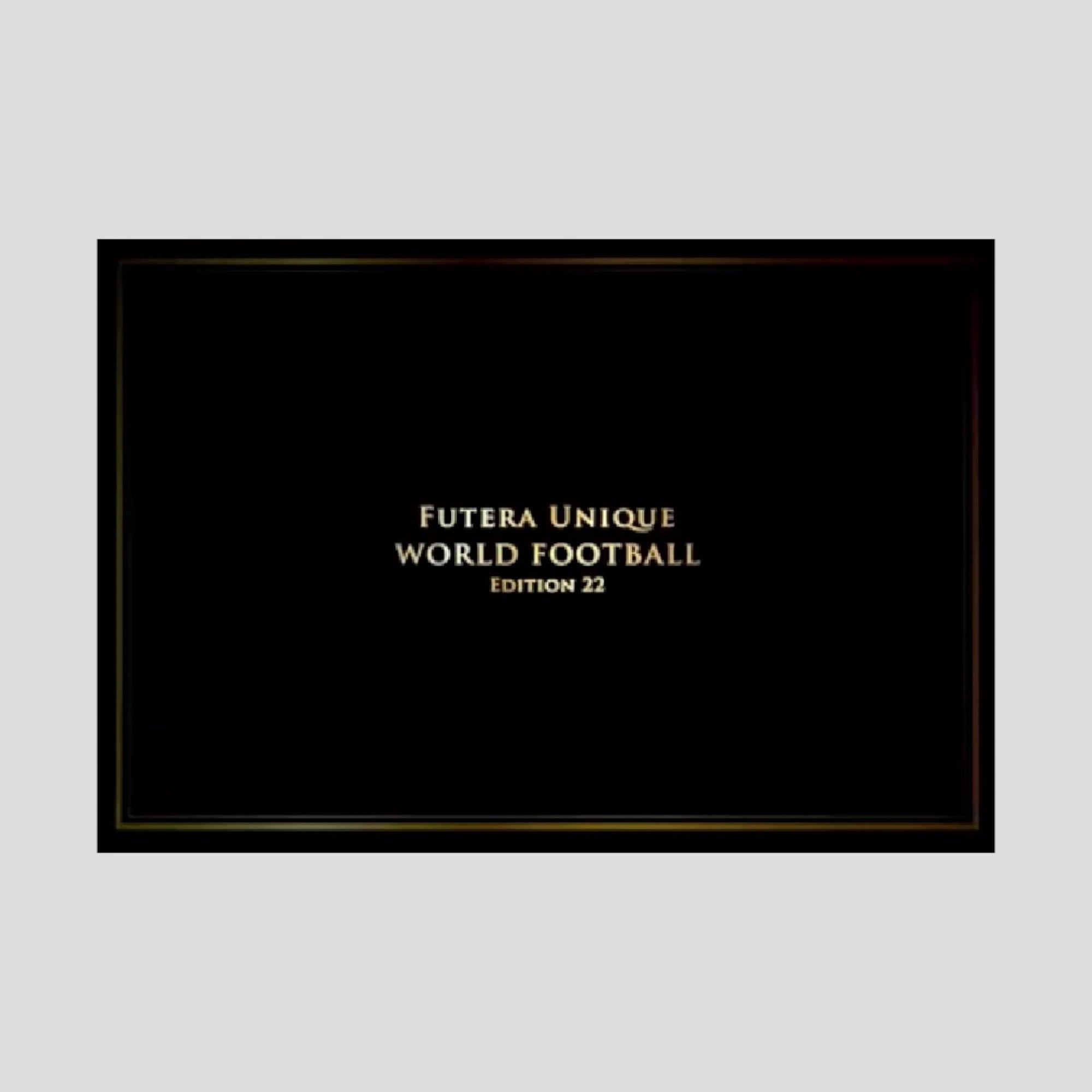2026 FUTERA UNIQUE WORLD FOOTBALL 22 DISPLAY BOX