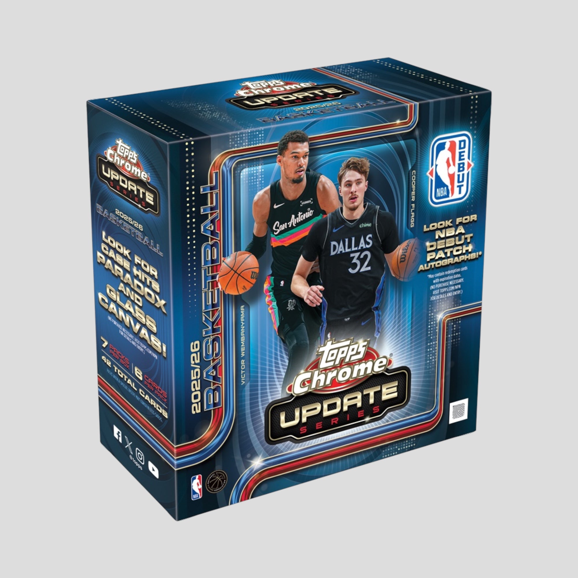 2025-26 TOPPS CHROME UPDATES BASKETBALL MEGA BOX
