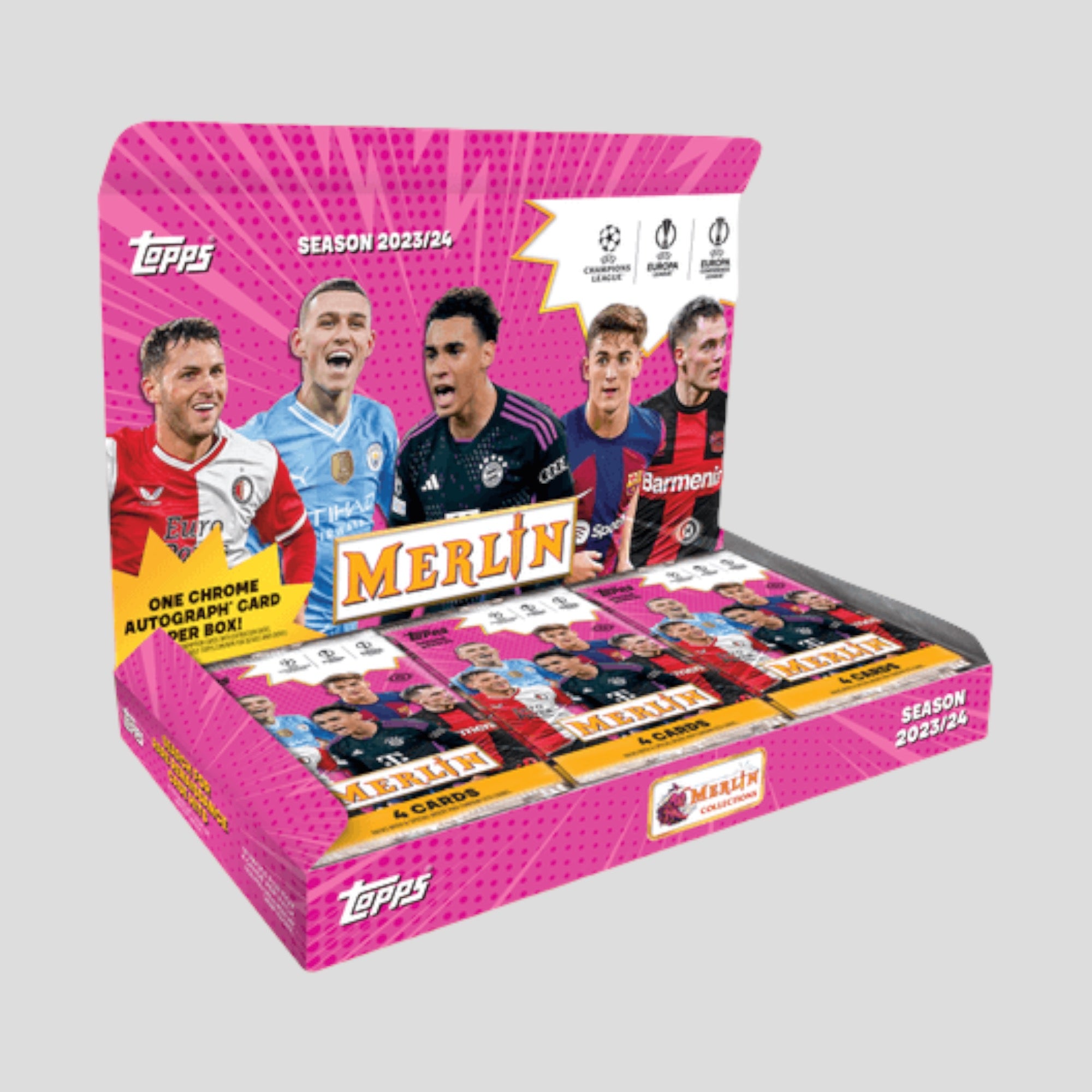 2023-24 TOPPS MERLIN CHROME UCC HOBBY BOX