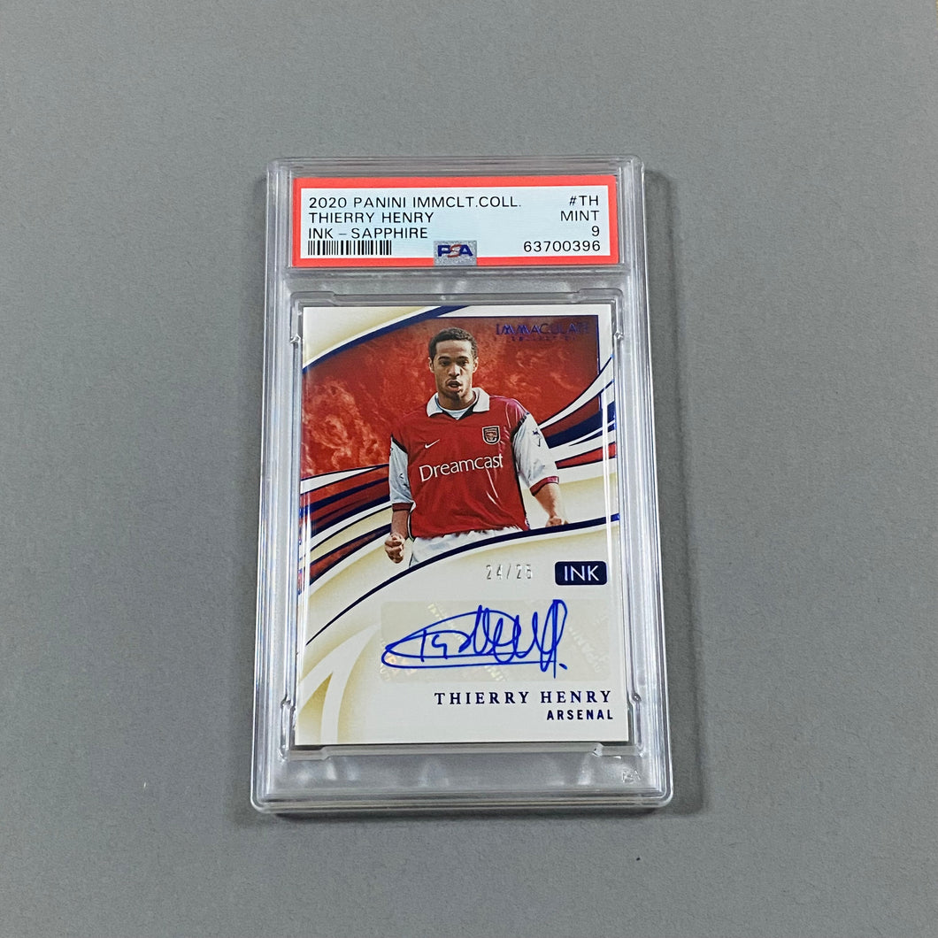 Thierry Henry Autograph #/25 Panini Immaculate 2020 PSA9 - CTRL BREAKS
